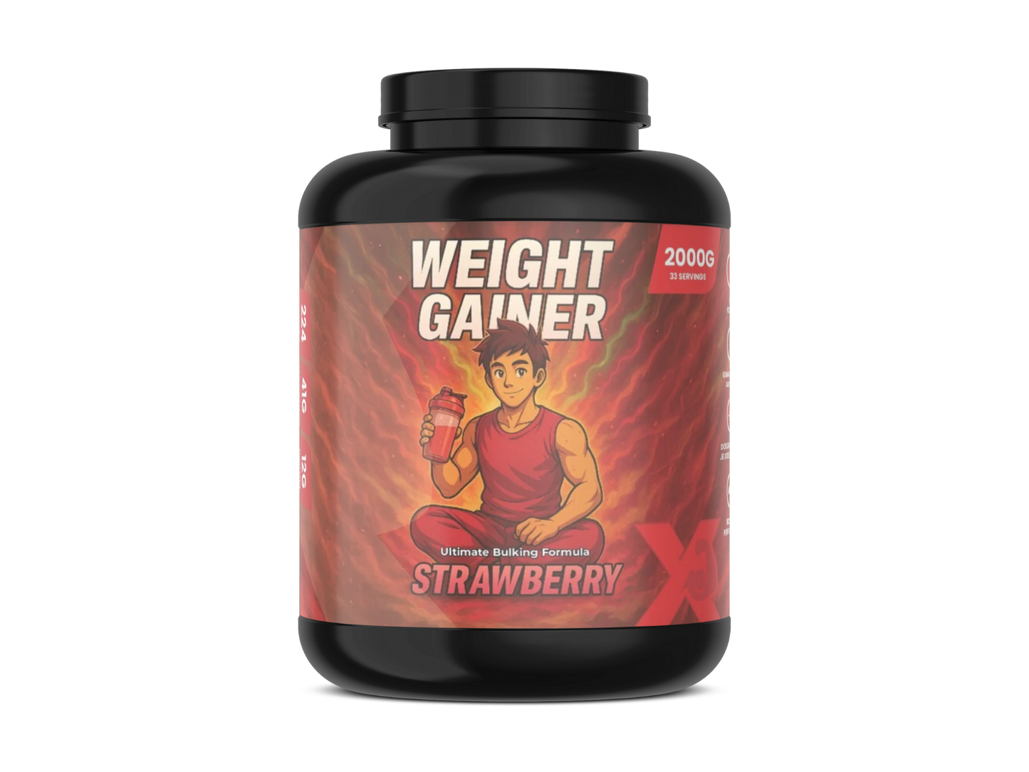 Weightgainer - Aardbei - 2000g - XPN