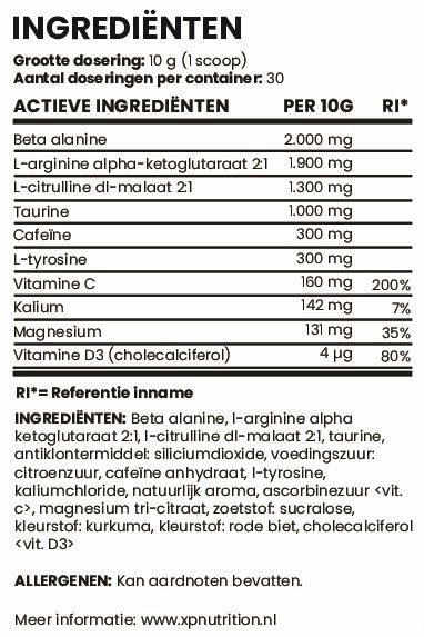 Pre-workout - Tropical - 300 g - XPN