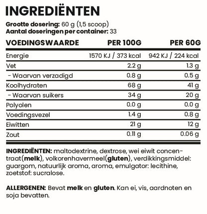 Weightgainer - Vanille - 2000 g - XPN